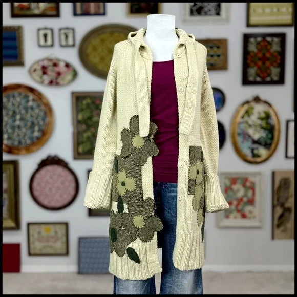 2004 Antho “Turning Leaves Sweater Coat” by Field Flower - Picture 3 of 15